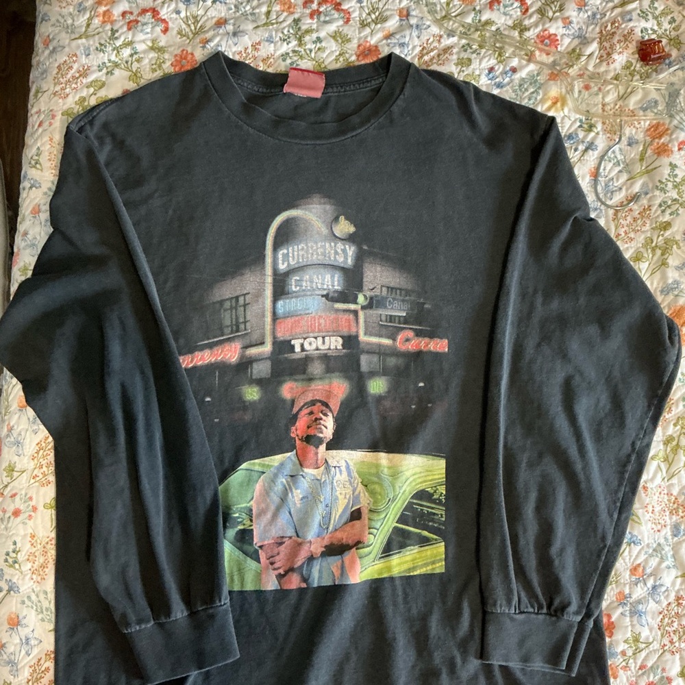 Men’s T-Shirt, Size M or L, Curren$y Canal Street Tour, Long Sleeves - Picture 5 of 6